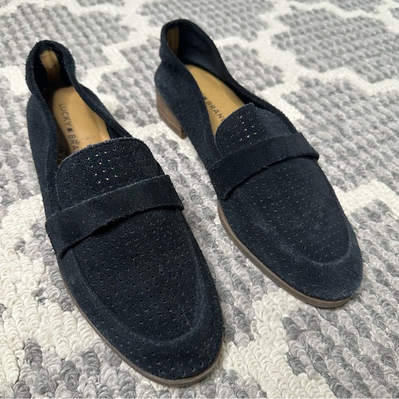 Lucky Brand Caviep Black Suede Loafers - Picture 1 of 7